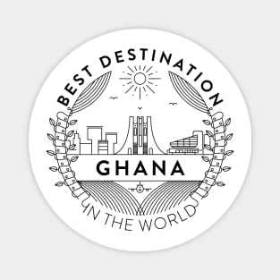 Ghana Minimal Badge Design Magnet